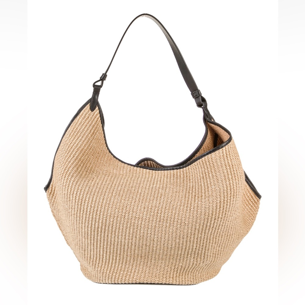 Khaite Hobo Raffia & Leather Tote - Picture 2 of 8